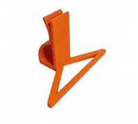 Baoblaze Clip Antigoccia per Vernice Gancio Accessorio Fermaglio Supporto in Plastica con Bordo Integrato per Scolare il Pennello E Mantenere il Bordo Asciutto, Arancione