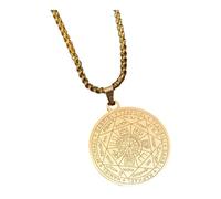 Baoblaze Collana con Ciondolo da Uomo, Collana a Catena Lunga, con dei Sette arcangeli, per l'uso Quotidiano in Stile Gotico e per Le Feste, Oro