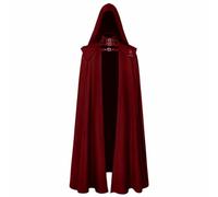 Baoblaze con Cappuccio Scenico Spalline Strutturate, Lungo e Scorrevole, per Fiere del Fumetto, Rosso, XXL