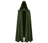 Baoblaze con Cappuccio Scenico Spalline Strutturate, Lungo e Scorrevole, per Fiere del Fumetto, Verde, 5XL
