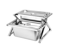 Baoblaze Condimenti con Cucchiai | In Acciaio Inox, Espositore per Condimenti con Coperchi e Cucchiai, Resistente, Scaffale, Buffet, Ristorante, Chef, Stile B