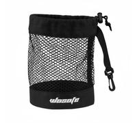 Baoblaze Contenitore da Golf Palla Borsa Rete Nylon Resistente con Gancio Facile Trasporto Organizer Adatto Allenamento Viaggio Pratica Giornaliera, Nero, Nero, Grande