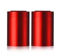 Baoblaze Contenitore Mini per Conservazione Ermetica Vasetto Barattolo in Alluminio con Coperchio a Vite Antiumidità Protegge Adatto a Cucina Viaggio Campeggio Ufficio, Rosso