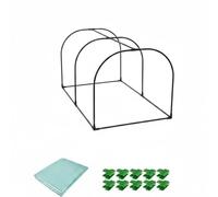Baoblaze Copertura Serre Tunnel per Piante Protezione Invernale Materiale PE Struttura Acciaio PP Connettore Resistente Adatta a Giardinaggio Terrazza Balcone Cortile Esterno , 100-60-55cm
