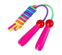 Baoblaze Corda per Saltare Regolabile con Manico in Legno per Bambini, Misura 2,4 M, Rosa