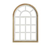 Baoblaze Cornice a Finestra Arco Parete Ispirato Stile Gotico Cornice a Finestra con Griglia Decorativa Effetto Legno Decorazione Murale