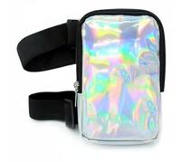 Baoblaze Coscia Donna Cintura Borsa Gamba Borsello Tasca per Esterno con Accesso Rapido E Chiusura a Zip Adatto per Viaggio Passeggiate Uscite Quotidiane, Argento, Argento