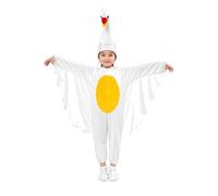 Baoblaze Costume Cigno Bambini con Copripiedi con Ventre Giallo a Travestimento da Cigno Copricapo Bianco Abito per Giochi di Finzione