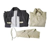 Baoblaze Costume Cosplay Donna Completo Abito Cappotto Camicia Sciarpa Outfit Dettagliato con Strati Sovrapposti E Profilo a Contrasto Tessuti in Cotone Lana, S