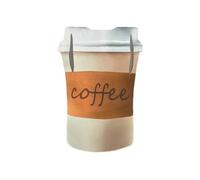 Baoblaze Costume da Spettacolo Tuta Tazza di Caffè Tunica Senza Maniche Schiuma Morbida Robusta Pannelli Stampati Tema Caffè Curvo Adatto per Feste di Quartiere Spettacoli Comici Serate a Tema