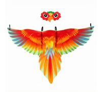 Baoblaze Costume Pappagallo Bambini Mantello Copricapo Travestimento con Mantello Silhouette Ampia E Cappuccio Becco Adatto per Rappresentazioni Sceniche Feste, Rosso-Y013, M
