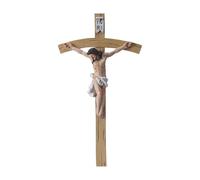 Baoblaze Crocifisso da parete in resina, piccolo arredo da appendere, statua di Gesù croce per cappella, casa, preghiera, porta, regalo religioso devoto
