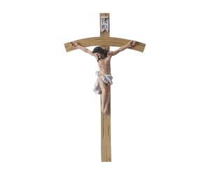 Baoblaze Crocifisso da parete in resina, piccolo arredo da appendere, statua di Gesù croce per cappella, casa, preghiera, porta, regalo religioso devoto