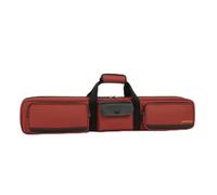Baoblaze Custodia Biliardo Porta Stecca Borsa Porta Cues Tracolla Organizer Protettiva in Tessuto Oxford E Pelle con Spazi per Gessetti E Accessori Adatta a Sala Gioco E Viaggio, Array, Rosso