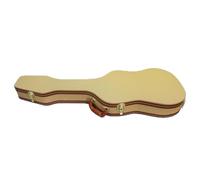Baoblaze Custodia Elettrica Chitarra Custodia Rigida Astuccio Strumento Valigia Protettiva con Forma Aderente Che Stabilizza La Chitarra Pelle PU Resistente, Giallo, Giallo