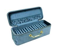 Baoblaze Custodia per bracciali, Organizer per Gioielli, Scatola Porta Gioielli Semplice da Donna, Scatola per bracciali per anniversari, fiere d'Arte e, Blu