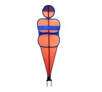 Baoblaze da Allenamento Calcio Manichino Ostacolo Parafrecce Bersaglio con Base Ancorabile Picchetti Metallici Struttura Asta Centrale Corpo in Mesh Resistente, Arancione