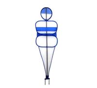 Baoblaze da Allenamento Calcio Manichino Ostacolo Parafrecce Bersaglio con Base Ancorabile Picchetti Metallici Struttura Asta Centrale Corpo in Mesh Resistente, Bianco