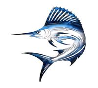 Baoblaze Decorazione murale a forma di pesce, opera d'arte decorativa elegante e moderna in ferro a tema nautico, ornamento animale per la casa, le, 40cm X 40cm