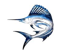 Baoblaze Decorazione murale a forma di pesce, opera d'arte decorativa elegante e moderna in ferro a tema nautico, ornamento animale per la casa, le, 30 Cm X 30 Cm