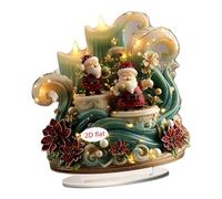 Baoblaze Decorazione per la casa a forma di peste natalizia 2D con base in acrilico, decorazione per libreria, mobiletto, centrotavola, tavolo, soggiorno, Larghezza 18.1 Cm