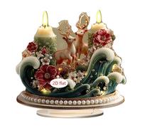 Baoblaze Decorazione per la casa a forma di peste natalizia 2D con base in acrilico, decorazione per libreria, mobiletto, centrotavola, tavolo, soggiorno, Larghezza 21 Cm