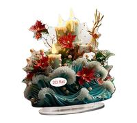 Baoblaze Decorazione per la casa a forma di peste natalizia 2D con base in acrilico, decorazione per libreria, mobiletto, centrotavola, tavolo, soggiorno, Larghezza 18.6 Cm