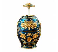 Baoblaze Dispenser Automatico per Stuzzicadenti con Coperchio Pratico Portastuzzicadenti Decorativo con Rilievi Floreali Compatto per Tavola da Pranzo, Casa,