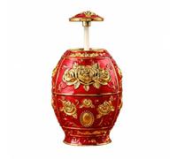 Baoblaze Dispenser Automatico per Stuzzicadenti con Coperchio Pratico Portastuzzicadenti Decorativo con Rilievi Floreali Compatto per Tavola da Pranzo, Casa,