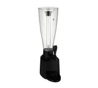 Baoblaze Dispenser di Birra Commerciale Torre Spillatore da Banco Caraffa con Rubinetto Vassoio Antigoccia Corpo Trasparente Profilo Materiale PC Acciaio, Nero, PC Ice Column