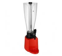 Baoblaze Dispenser di Birra Commerciale Torre Spillatore da Banco Caraffa con Rubinetto Vassoio Antigoccia Corpo Trasparente Profilo Materiale PC Acciaio, color to 2, Colonna Di Ghiaccio In Acciaio