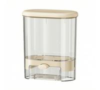 Baoblaze Dispenser per Cereali da Parete Ermetico | Trasparente, Contenitore per Cereali con Pulsante, Ordinato, Dosatore Riso a, ripostiglio, Bianco, 1.7L