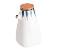 Baoblaze Dispenser per Olio in Ceramica per Cucina, Facile da versare, Resistente al Calore con Coperchio in Legno, Piccolo per di soia Ponzu, Style C
