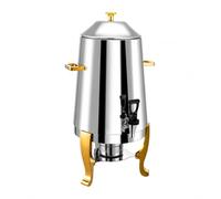 Baoblaze Distributore di Bevande con Rubinetto Vano Riscaldamento Isolante Dispenser di Bevande Isolato in Acciaio Inox Facile da Pulire per Albergatori, Oro