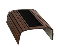 Baoblaze Divano Bracciolo Tavolo Divano Bracciolo Vassoio Tavolo in Legno Portatile Snack Rettangolo Antiscivolo Dessert Frutta TV Tavolo Divano Bracciolo, Marrone