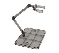 Baoblaze Espositore da Tavolo per Action Figure con Snodo Regolabile E Morsetto Curvo Realizzato in Plastica Resistente Include Cacciavite per La Regolazione, Grigio Trasparente