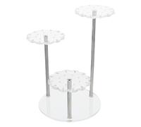 Baoblaze Espositore per Orecchini in Acrilico, Supporto per Orecchini a 3 Livelli, Organizer Trasparente Creativo per da banco per Ragazze e Donne.