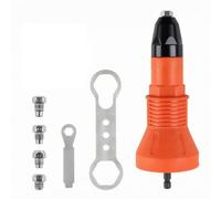 Baoblaze Estrattore Rivetti Adattatore per Trapano Elettrico Rivettatrice Manuale Unsile Compatto Impugnatura Stabile per Fissaggio Veloce Lamiera Riparazioni Pratiche, Arancione