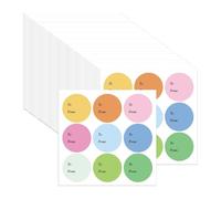 Baoblaze Etichette adesive per Regali, 300 Pezzi, Etichette Rotonde Colorate per Regali, con Nome per Natale, Feste, Matrimoni, Compleanni, Set D