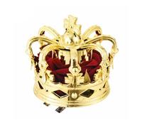 Baoblaze Fermaglio Corona Donna Tiara Capelli Mini Corona con Clip Forcina Regale Pettine Clip Cornice Tono Oro Lega di Titanio E Plastica Stabile E Lucente, Array, Rosso