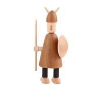 Baoblaze Figurina Vichinga con Ascia Protezione Grezzo Statuetta Vichinga in Legno Statuetta Guerriero Nordico con per Tavolo di Ingresso, Ufficio, Stile B