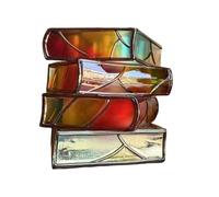 Baoblaze Fioriera Decorativa a Forma di Libro, Unica Fioriera in Resina a Forma di Libro, Vaso di Fiori con Libri Impilati per Lettori Domestici, Decorazioni P, 4 Strati