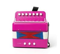 Baoblaze Fisarmonica a 7 Tasti Didattica Fisarmonica Giocattolo Compatta Strumento per Bambini, Principianti, Scuola, Casa, Fucsia
