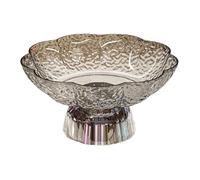 Baoblaze Fruttiera Decorativa con Piede, Arredamento per La Casa, Tavolo Da Pranzo, Cucina Multifunzionale, Cestino Creativo, Ciotola con Piedistallo per Pane, Grigio E Argento
