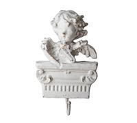 Baoblaze Gancio da Parete Angioletto Ornamentale Appendiabiti Supporto in Resina con Dettagli Consumati E Placca Sagomata Adatto per Arredo Ingresso Parete, MBK010