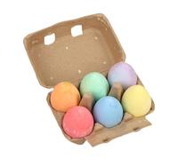 Baoblaze Gessi colorati per parco giochi, uova di Pasqua, per bambini dai 3 anni in su, bomboniere per feste sul marciapiede, 6 Pezzi di Colore Solido