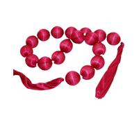 Baoblaze Ghirlanda di Palline di Schiuma Elegante Decorazione per Matrimonio Banner Pre-assemblato con Filo Fatto a Mano Ornamento per Feste Tessuto Effetto Se, Rosso