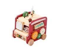 Baoblaze Giocattolo per autobus 5 in 1 Giocattolo musicale per martellare Giocattolo educativo precoce per bambini Xilofono per martellare Giocattolo per, Rosso