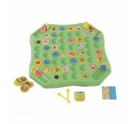 Baoblaze Gioco di Abbinamento per Bambini Gioco da Tavolo Interattivo Memoria Rapidità con Penne a Scatto Corsie Rialzate E 52 Pedine in Plastica Adatto per, Grande 28,3 3,5 28,3 Cm, Tema Animali