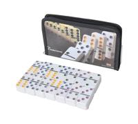 Baoblaze Gioco di Double Six da 28 Pezzi con Borsa Portatile, Giocattolo da Viaggio, Classico Gioco di Tessere per Bambini e Ragazzi, Nero